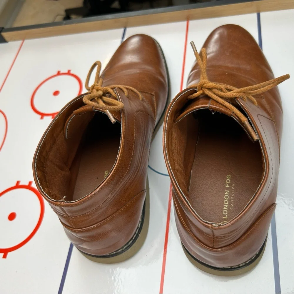 London Fog Blackburn Chukka Men’s Boots Shoes Size 10.5 Memory Foam‎ Color Brown